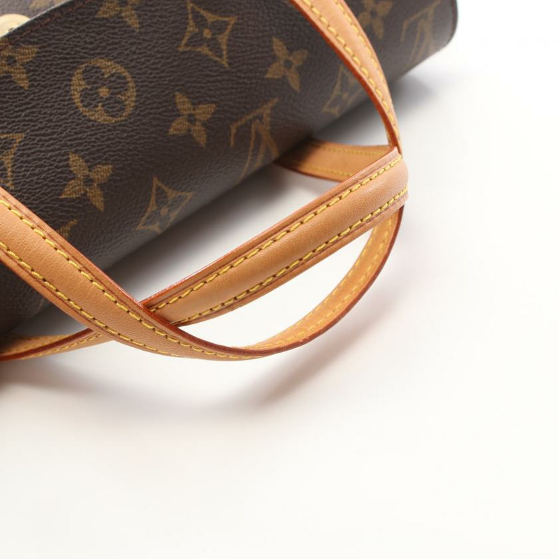 【日本直送】中古LOUIS VUITTON[AB]Sonatine 老花手提包 PVC 真皮 棕色-6