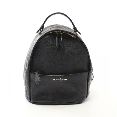 【日本直送】中古LOUIS VUITTON[B]Sorbonne 老花empreinte壓花浮雕 黑色 雙肩包真皮 黑色