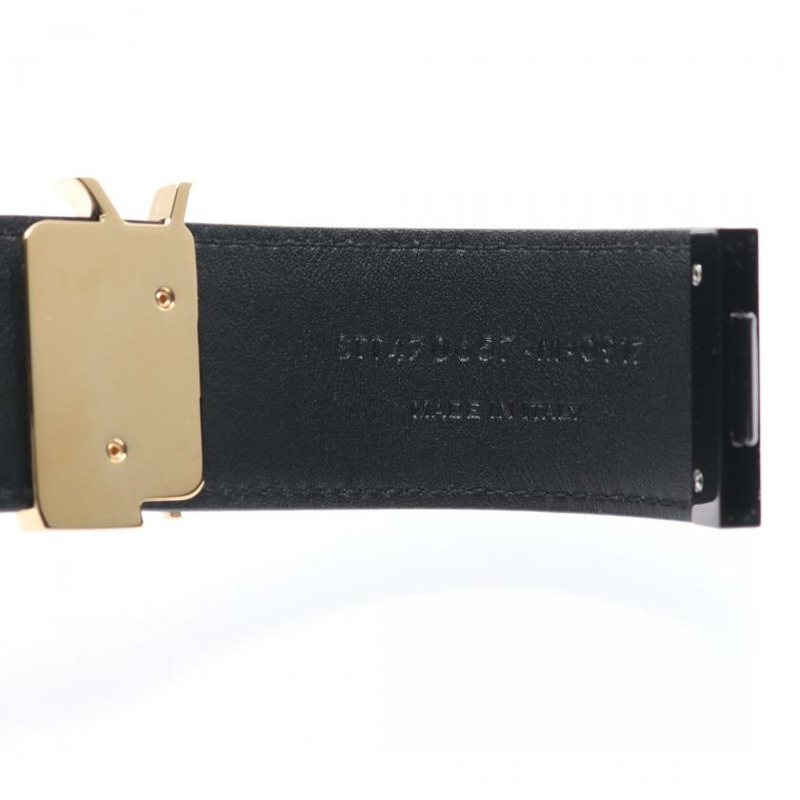 【日本直送】中古SAINT LAURENT PARIS[B]YSLLogo 手鍊手環 真皮 鍍金 黑色 金色-5