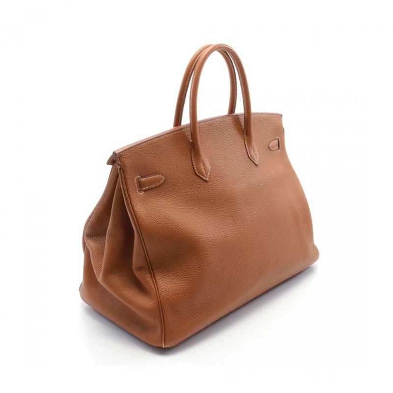 【日本直送】中古HERMES[B]Birkin 鉑金包40 金色 手提包 Togo小公牛皮 淺棕色 金色五金 □D刻印-1