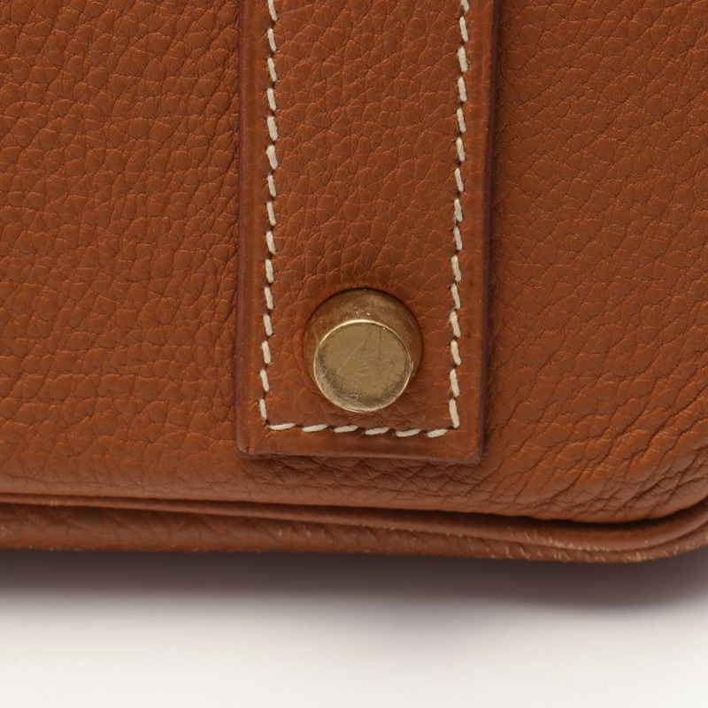 【日本直送】中古HERMES[B]Birkin 鉑金包40 金色 手提包 Togo小公牛皮 淺棕色 金色五金 □D刻印-9