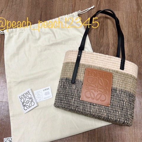 二手極新✨ Loewe 混羊毛 漸變色 草編包 編織包 限量色