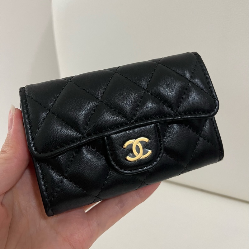 Chanel AP0214 黑色金釦零錢包-2