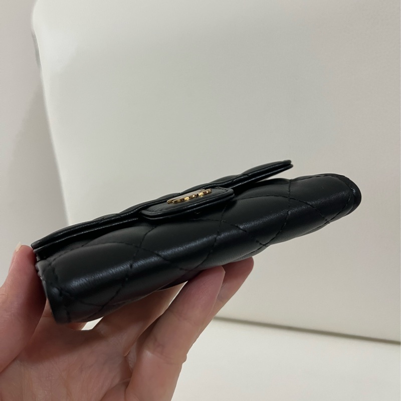 Chanel AP0214 黑色金釦零錢包-6