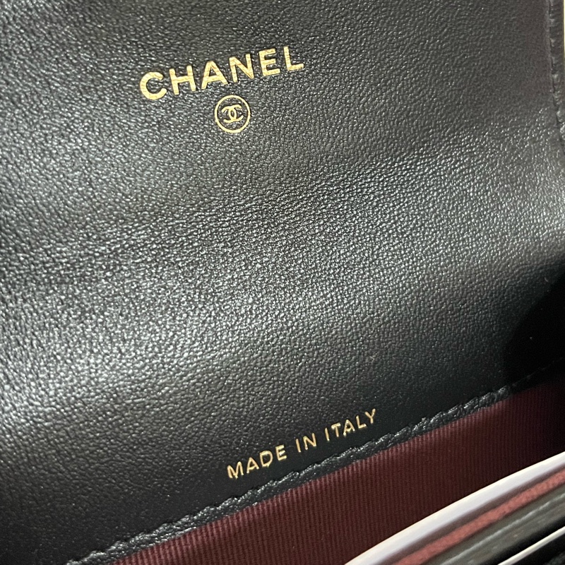 Chanel AP0214 黑色金釦零錢包-11