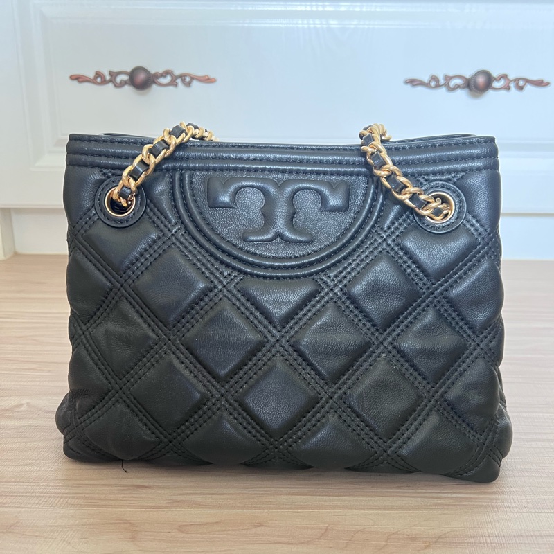 Tory Burch 菱格紋羊皮托特包-0