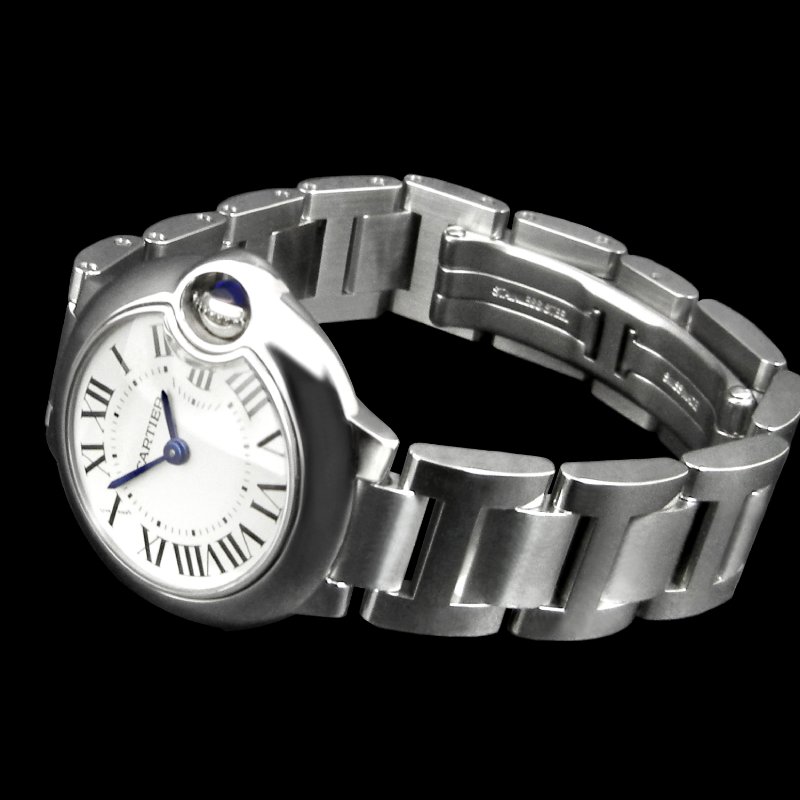 金鐸精品~W842 CARTIER 卡地亞 BALLON BLEU 28mm 小型款藍氣球 石英女用腕錶 近全新品-4