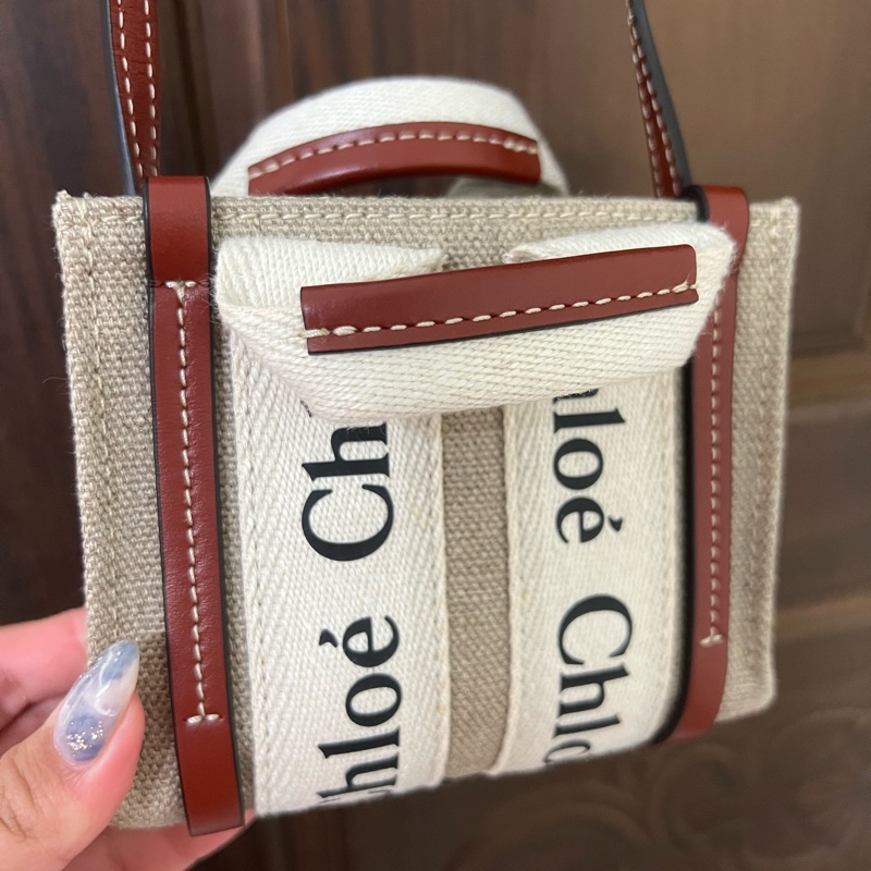 Woody 迷你帆布托特包-4