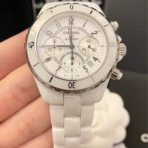 保證專櫃真品‼️附保證卡、保固‼️92成新 41mm 三眼計時機械錶 Chanel 香奈兒 J12 陶瓷錶