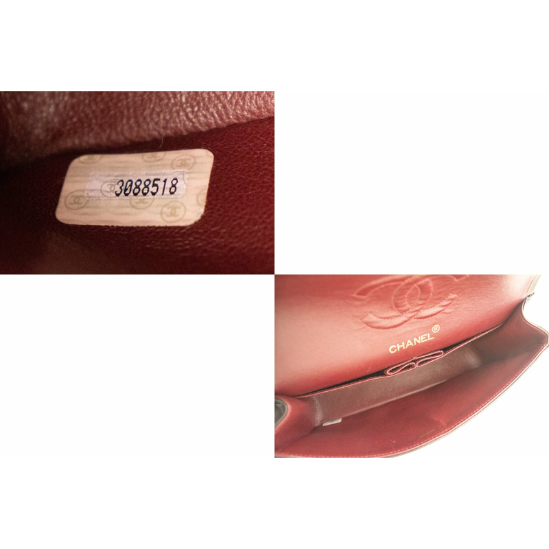 【日本直送】香奈兒經典雙翻蓋 9 英寸鏈條單肩包黑色小羊皮-8