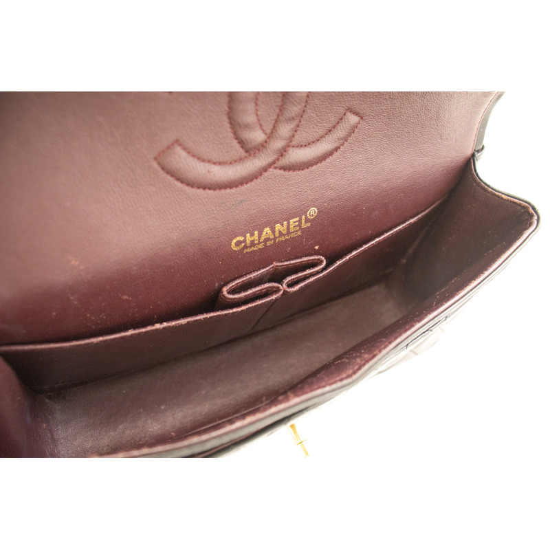 【日本直送】CHANEL 2.55 雙翻蓋中號鏈條單肩包黑色小羊皮-9