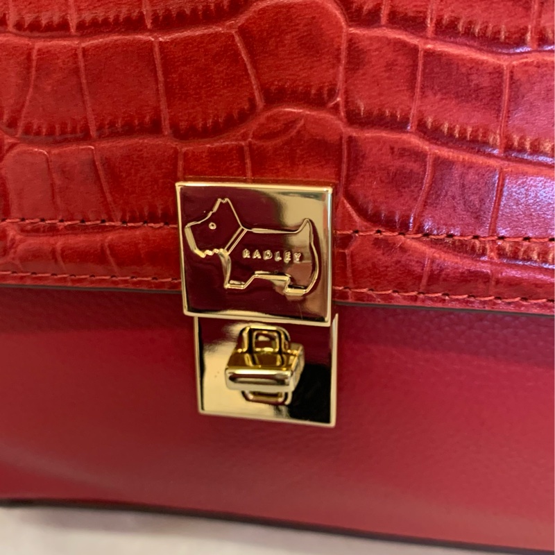 Radley 英國倫敦紅色鱷魚紋翻蓋包-5