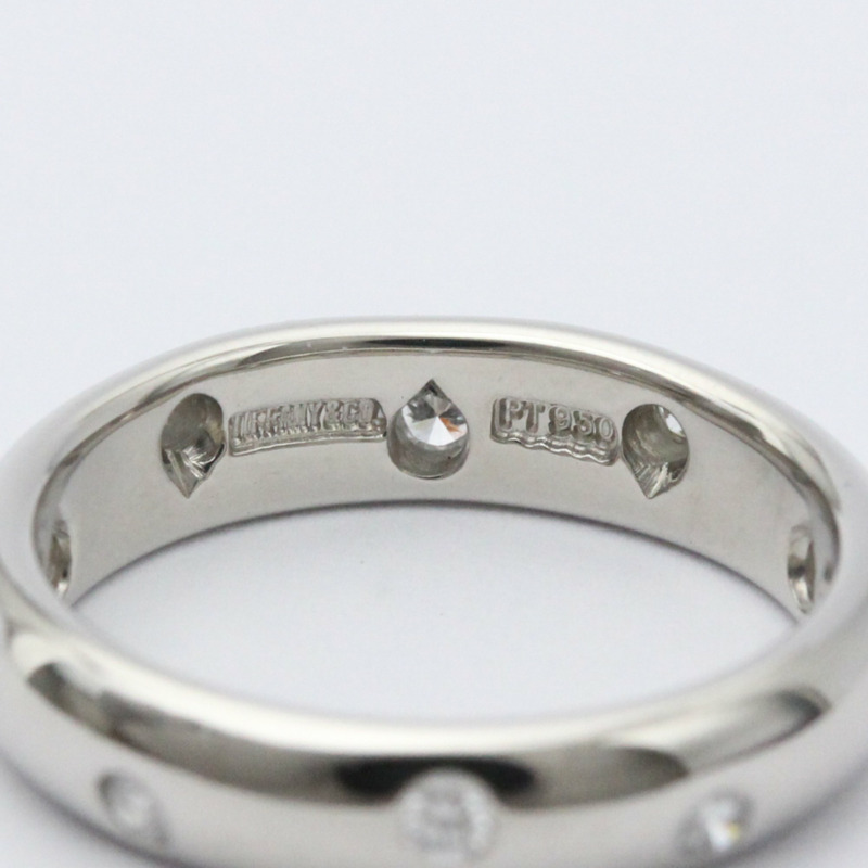 【日本直送】拋光蒂芙尼圓點鑽石戒指美國 5.5 顆鑽石鉑金 BF558132-7