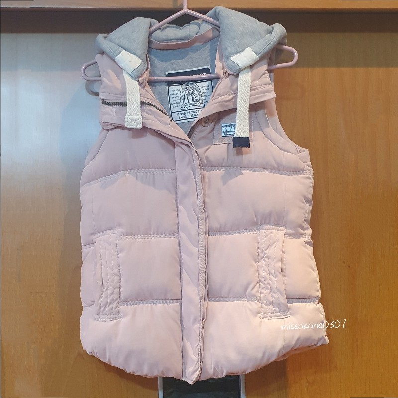 【已保留】 SLY 品牌▪︎寶寶粉▪︎連帽厚舖棉背心-0