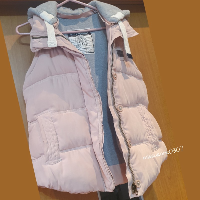 【已保留】 SLY 品牌▪︎寶寶粉▪︎連帽厚舖棉背心-5