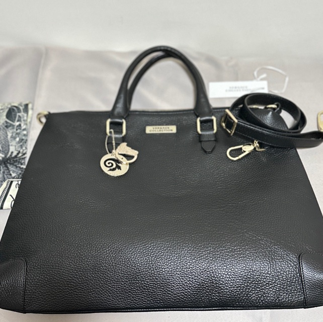 Versace 低調輕奢全皮 手提包/側背包（真皮不用兩萬）-5