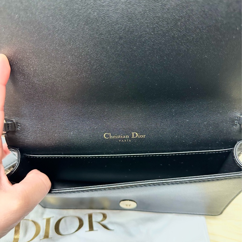 Dior 🇫🇷 LADY DIOR POUCH Black Cannage Lambskin（黑色羊皮WOC)-8