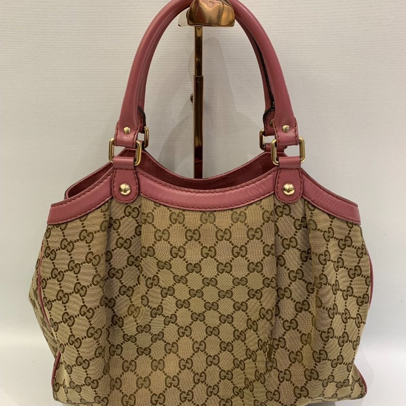 GUCCI GG紅邊帆布托特包-1