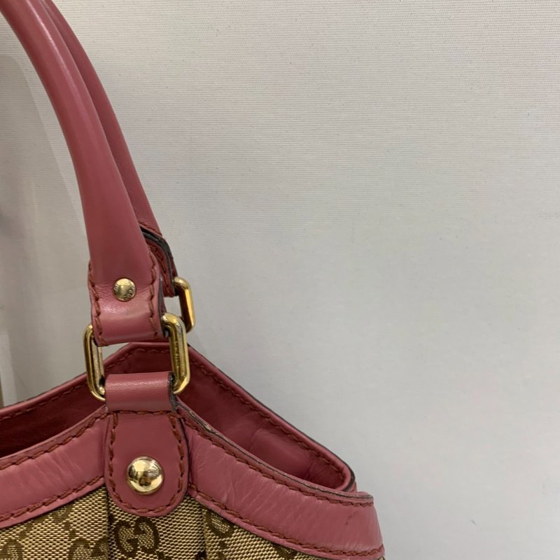 GUCCI GG紅邊帆布托特包-5