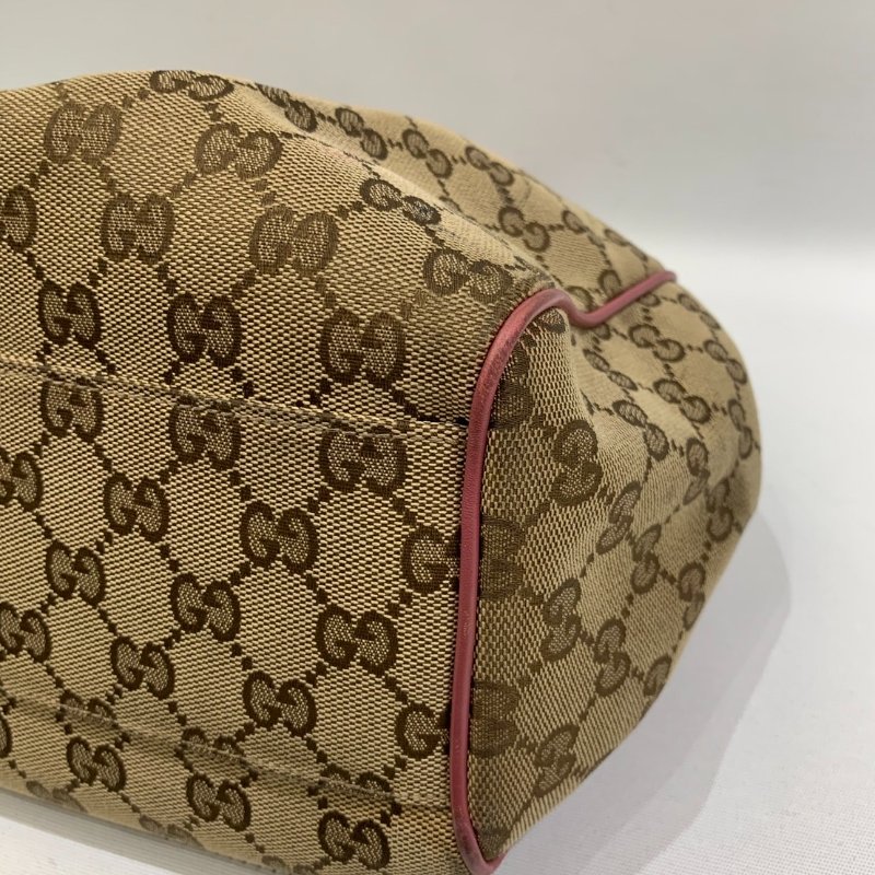 GUCCI GG紅邊帆布托特包-7