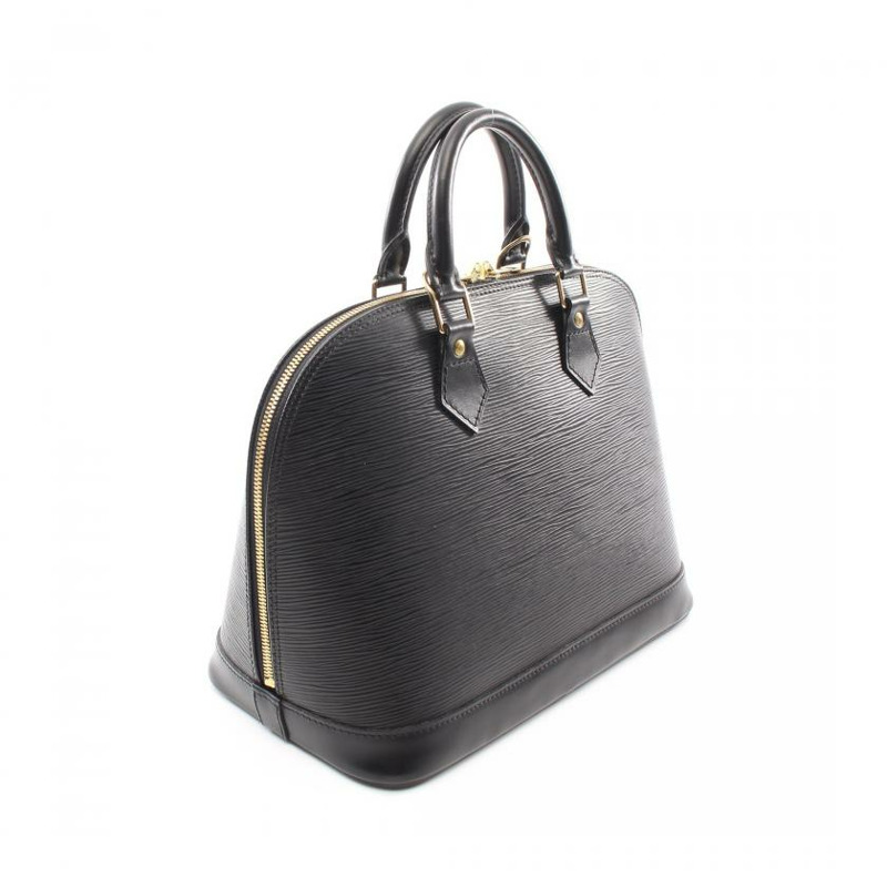 【日本直送】中古LOUIS VUITTON[B]Alma 水波紋 真皮手提包 黑色-1