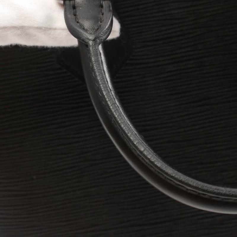【日本直送】中古LOUIS VUITTON[B]Alma 水波紋 真皮手提包 黑色-5