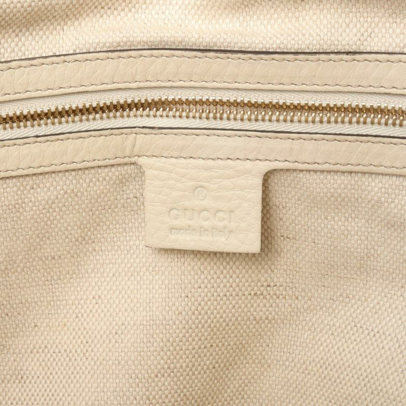 【日本直送】中古GUCCI[B]Soho Cellarius interlockingG 手提包 真皮托特包 象牙白-3