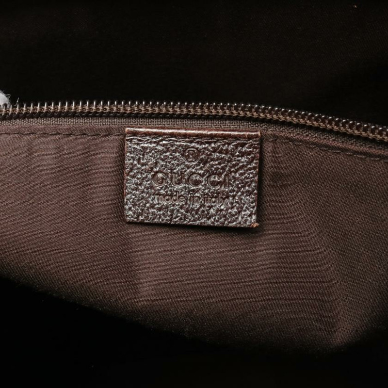 【日本直送】中古GUCCI[B]GG帆布 肩包 真皮 米色 棕色-3