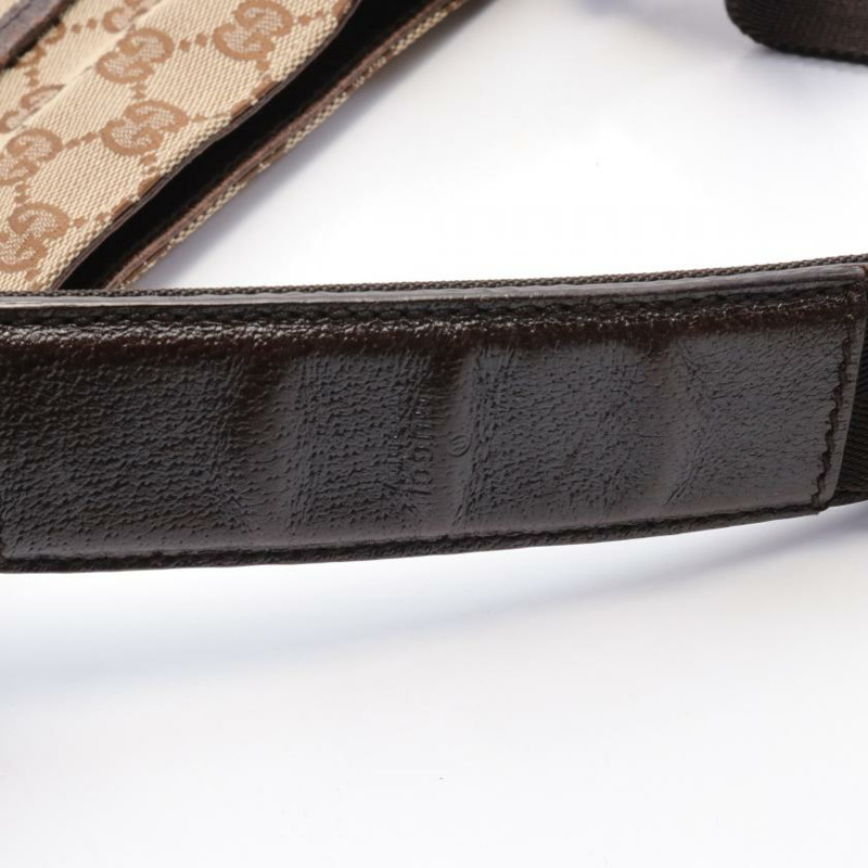 【日本直送】中古GUCCI[B]GG帆布 肩包 真皮 米色 棕色-6