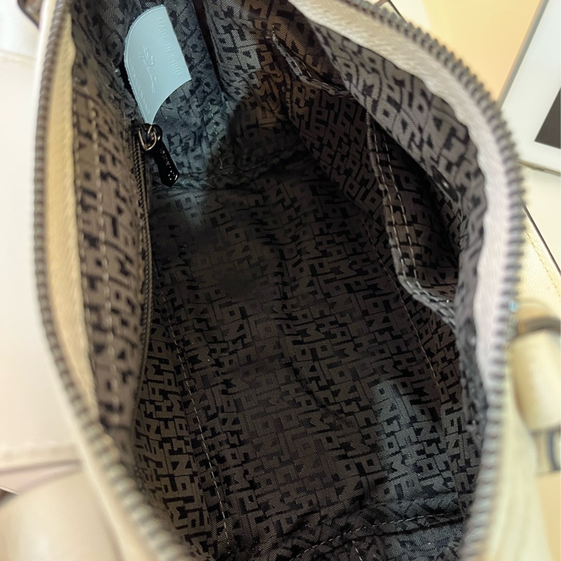 longchamp 小羊皮水餃包xs 白色-7