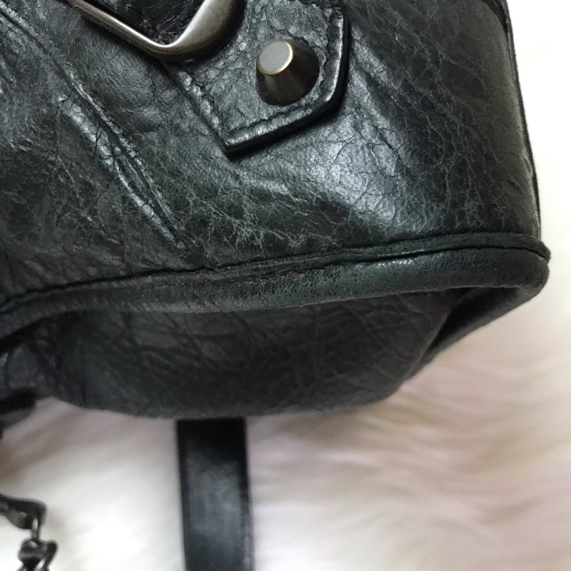 Balenciaga 黑色機車包-4