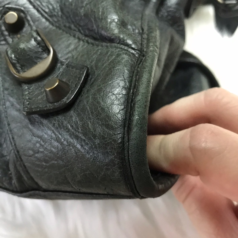 Balenciaga 黑色機車包-5