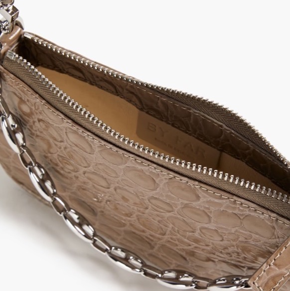 by far mini Rachel 灰色鱷魚皮感 手提肩背包+紫色款-3