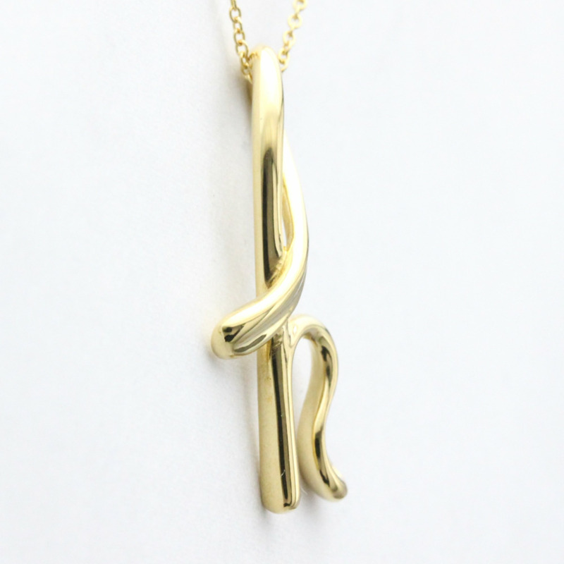 【日本直送】蒂芙尼首字母項鍊 H 黃金（18K）無石男士女士時尚吊墜項鍊（金色）-2