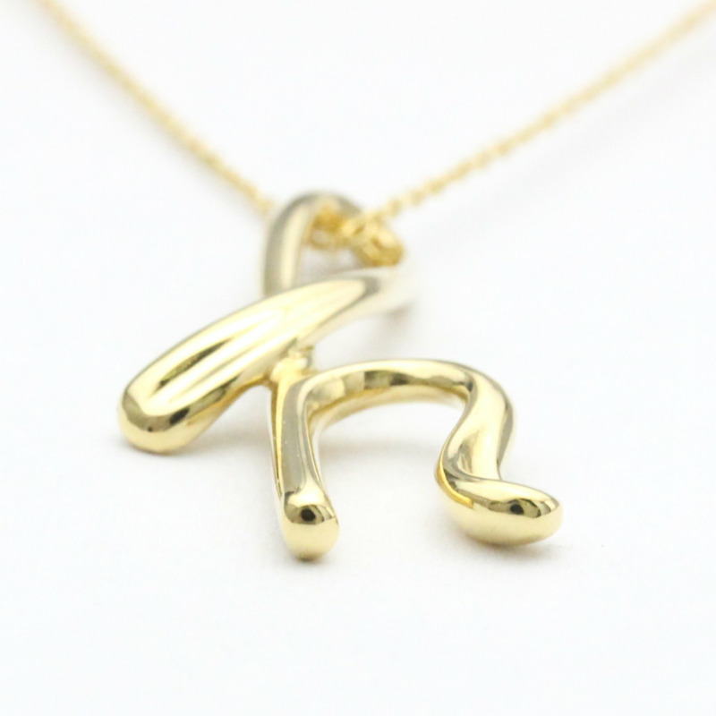 【日本直送】蒂芙尼首字母項鍊 H 黃金（18K）無石男士女士時尚吊墜項鍊（金色）-3