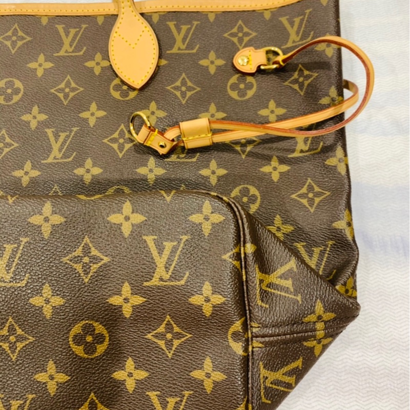 LV經典Monogram花紋Neverfull MM (大-牡丹粉紅)-3