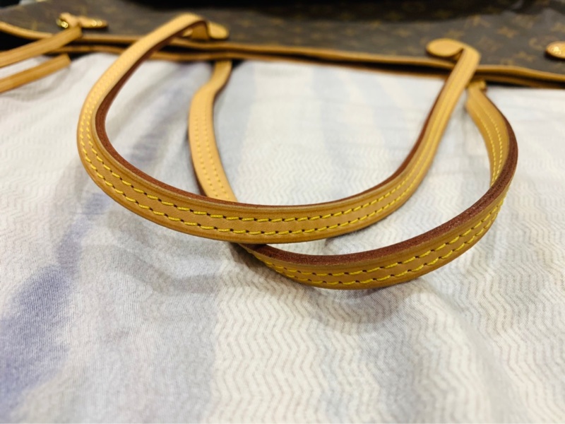 LV經典Monogram花紋Neverfull MM (大-牡丹粉紅)-5