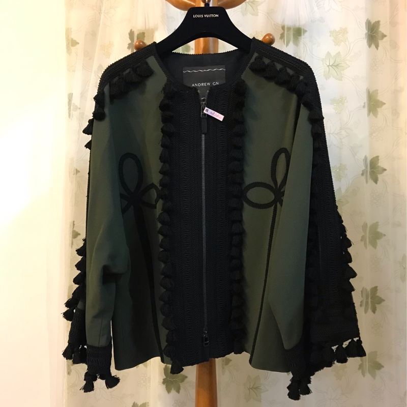 50）Andrew GN墨綠色設計感外套 L可穿 幾乎全新-1