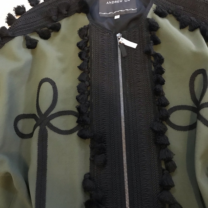 50）Andrew GN墨綠色設計感外套 L可穿 幾乎全新-7