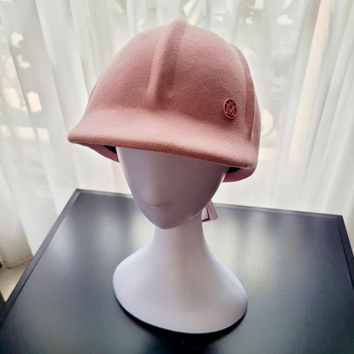 Maison Michel粉色羊毛騎士帽、馬術帽(半價出清)-2