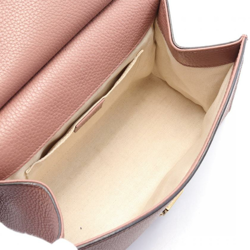 【日本直送】中古GUCCI[B]GG Marmont 真皮手提包 臟粉色 兩用款-2