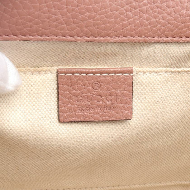 【日本直送】中古GUCCI[B]GG Marmont 真皮手提包 臟粉色 兩用款-3