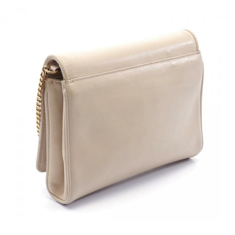 【日本直送】中古CELINE[B]Macadam 鏈條真皮肩包 米色-1