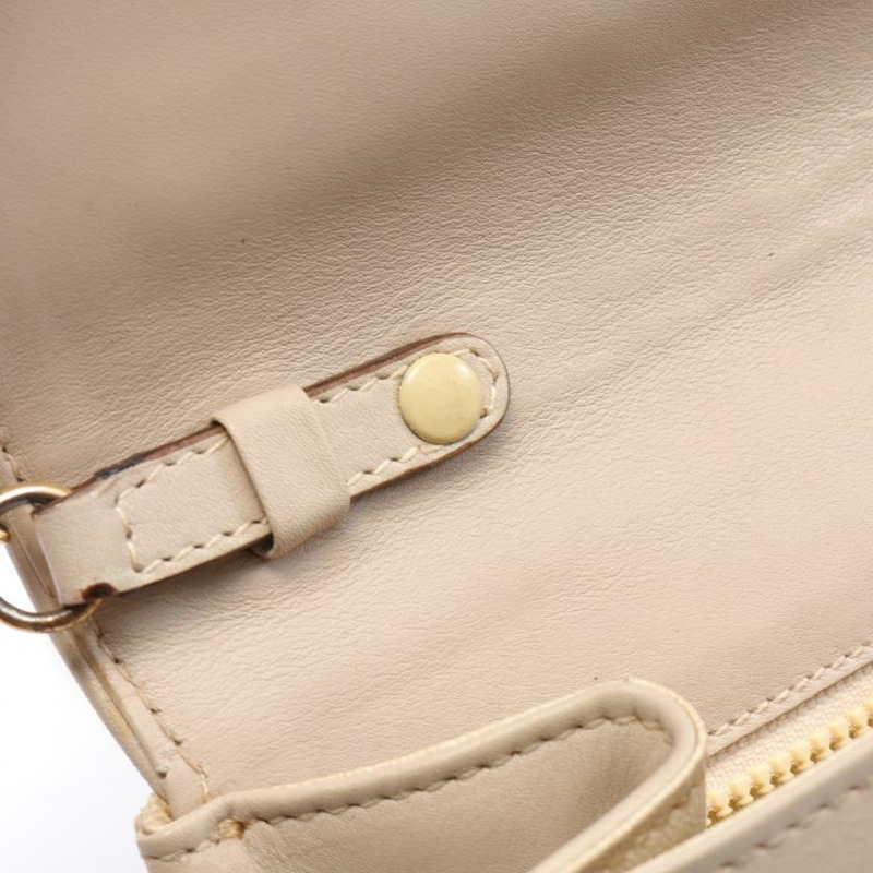 【日本直送】中古CELINE[B]Macadam 鏈條真皮肩包 米色-5