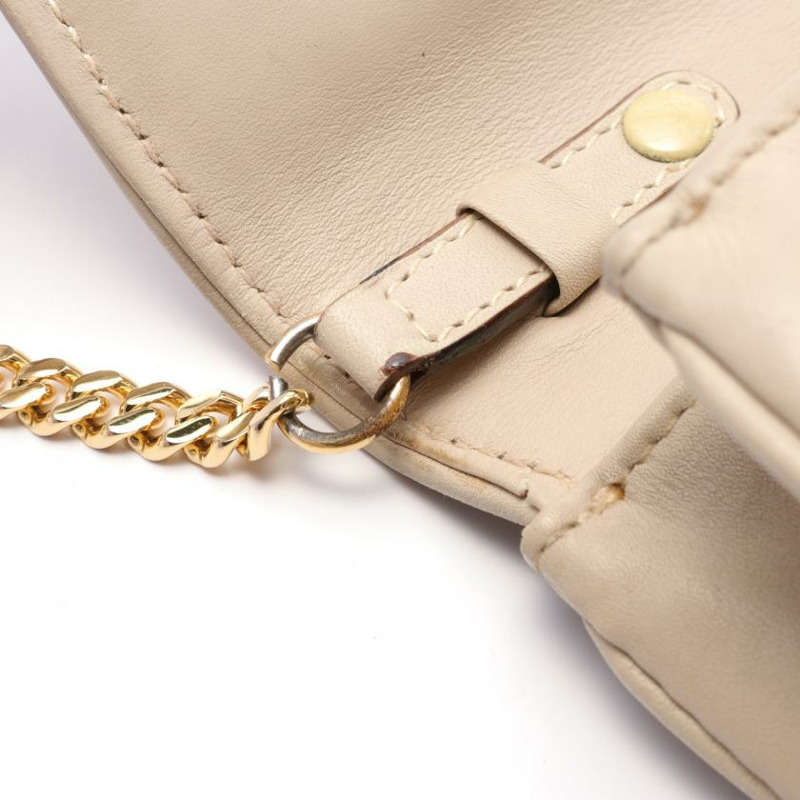 【日本直送】中古CELINE[B]Macadam 鏈條真皮肩包 米色-6