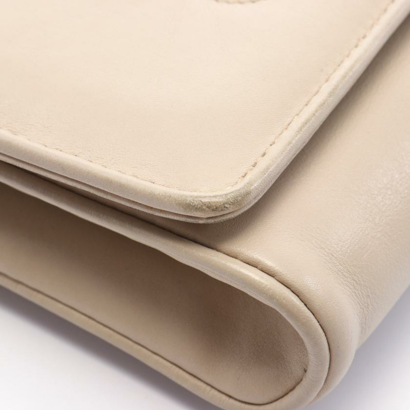 【日本直送】中古CELINE[B]Macadam 鏈條真皮肩包 米色-8