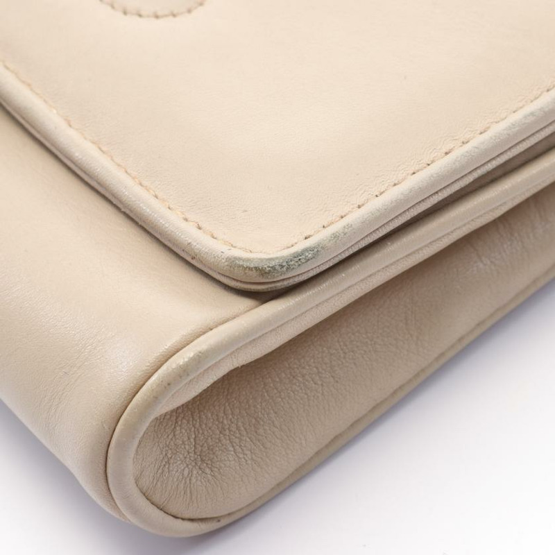 【日本直送】中古CELINE[B]Macadam 鏈條真皮肩包 米色-9