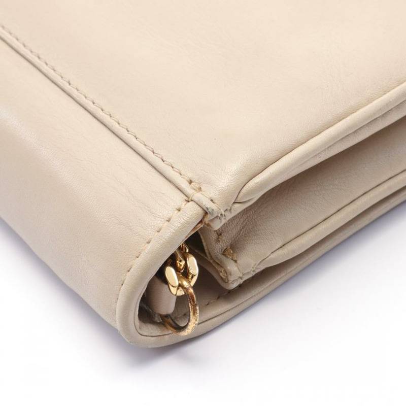 【日本直送】中古CELINE[B]Macadam 鏈條真皮肩包 米色-10