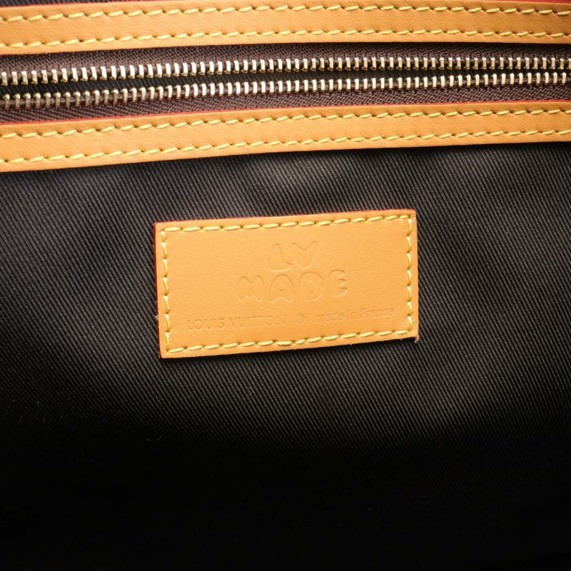 【日本直送】中古LOUIS VUITTON[A]LOUIS VUITTON × NIGO Keepall Bandouliere50 老花Reverse 波士頓包 PVC 真皮 棕色 米色 兩用款-3