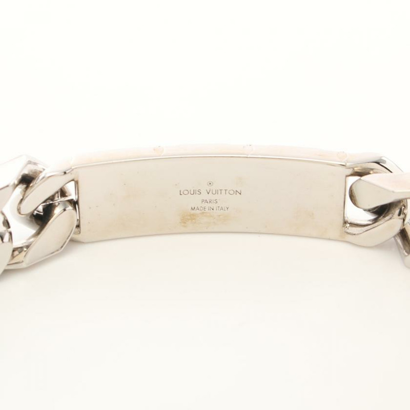 【日本直送】中古LOUIS VUITTON[B]老花 鏈條 手鍊手環 銀色-3